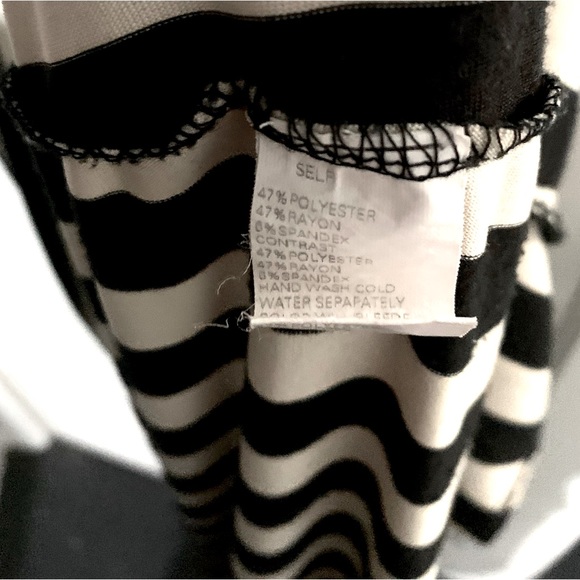 Foreign Exchange Striped Black Cream Maxi Dress Small - Picture 5 of 8